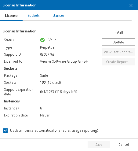 View License Details