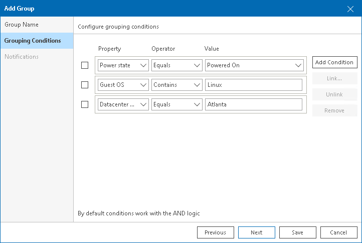 Configuring Multiple-Condition Categorization