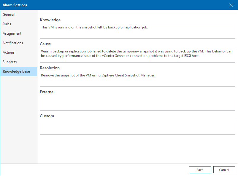 Configure Alarm Details