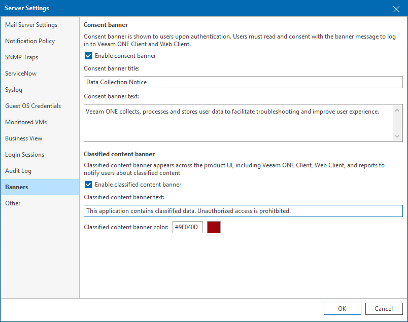 Configure Banner Settings
