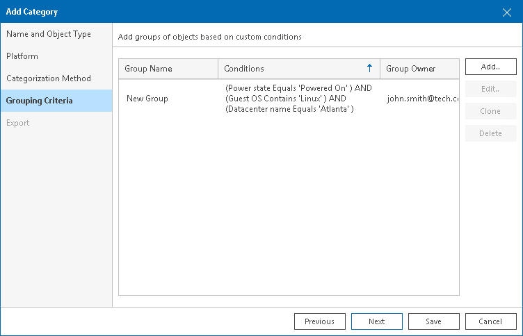 Configuring Multiple-Condition Categorization