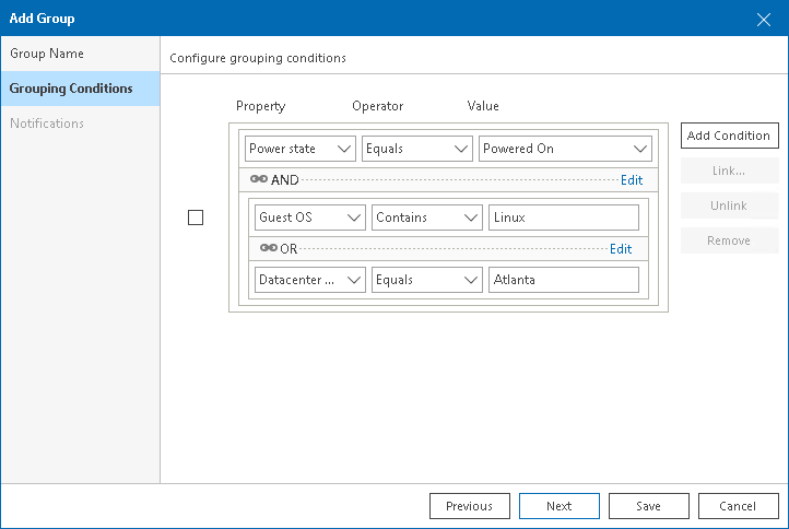 Configuring Multiple-Condition Categorization