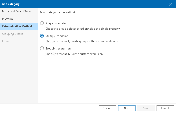Configuring Multiple-Condition Categorization