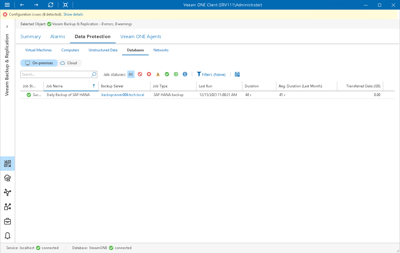 Protected On-premises Databases