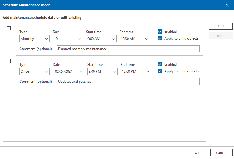 Scheduled Maintenance Mode