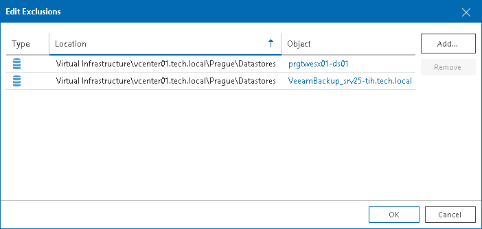 View Alarm Exclusions