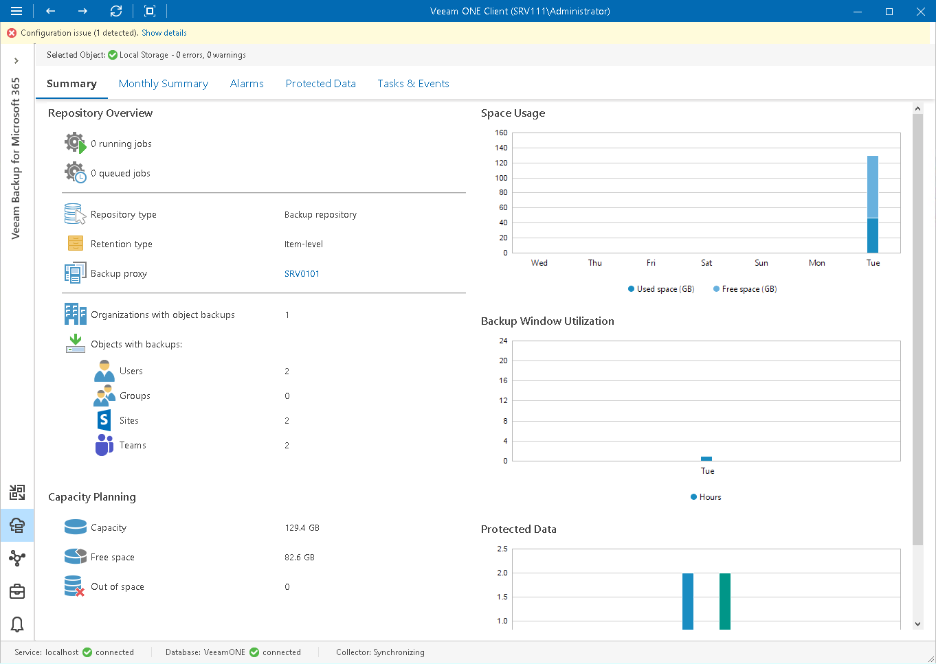 Veeam Backup for Microsoft 365 Repository Overview