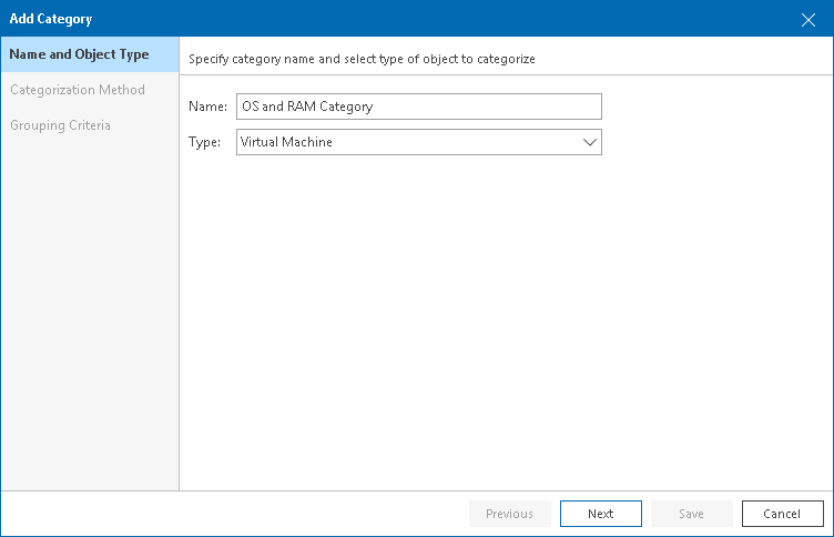 Category Name and Object Type