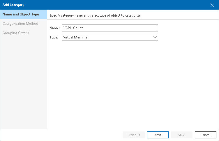 Category Name and Object Type