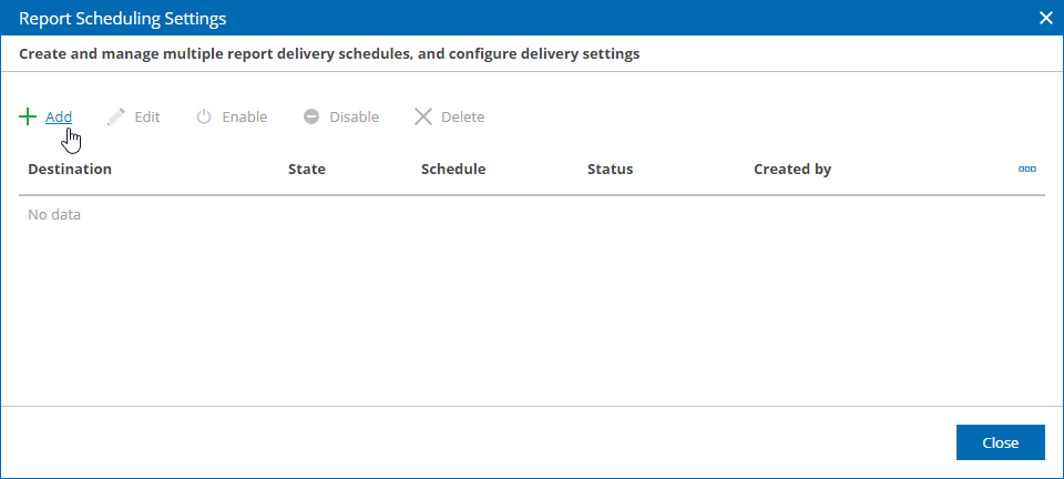 Scheduling Report Administration