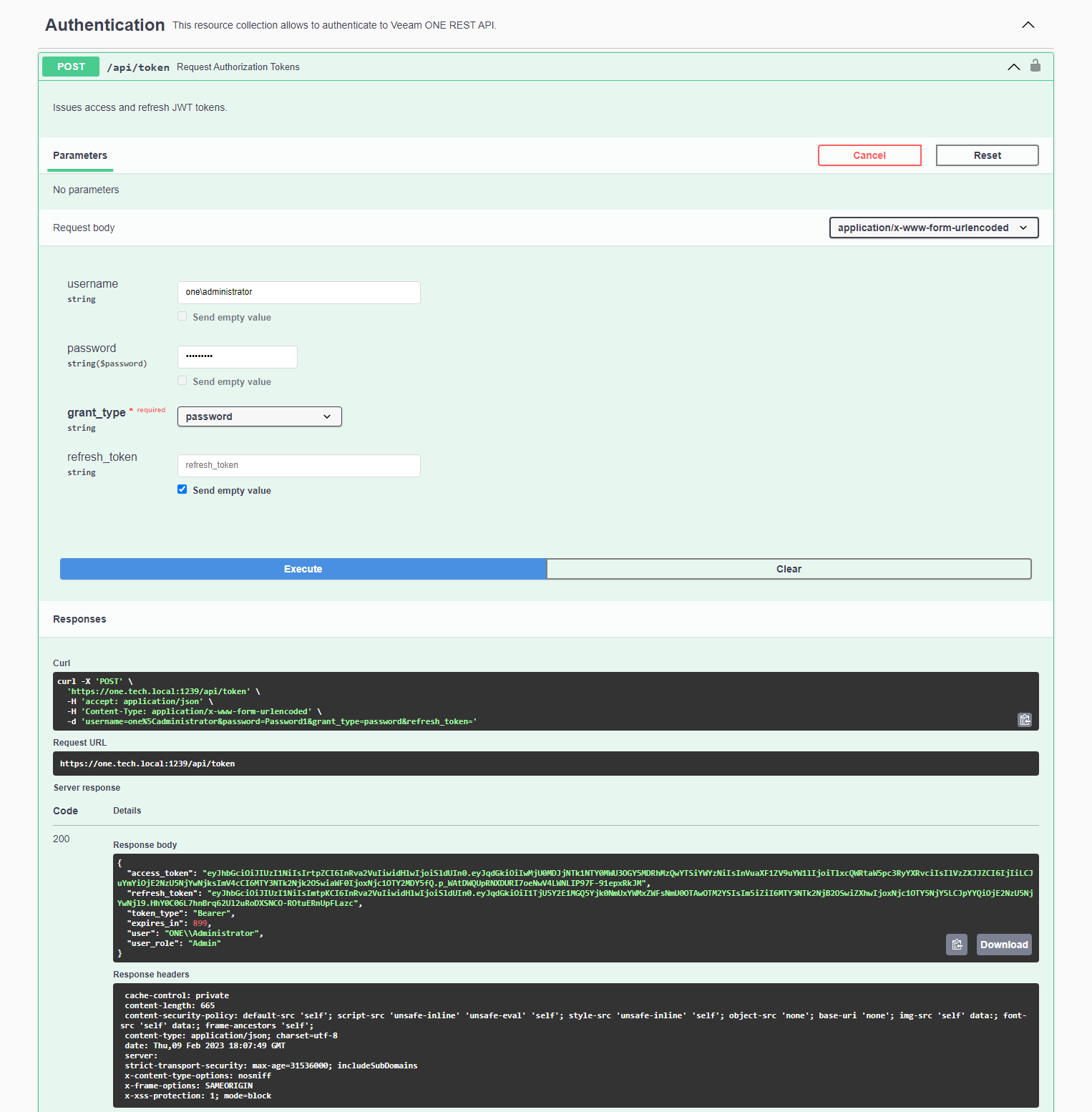 Getting Authorization Tokens