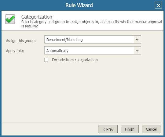 Creating Categorization Rules