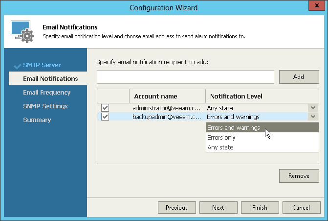 Step 2. Configure Email Notification Settings