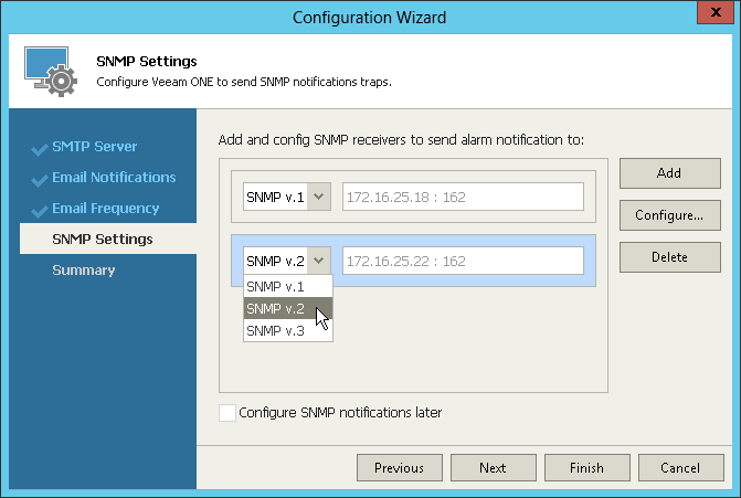 Step 4. Configure SNMP Settings