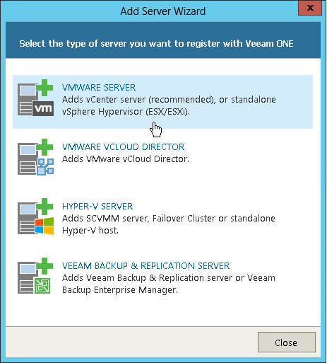 Choose Server Type