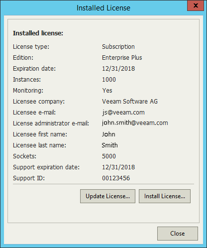 Viewing License Information
