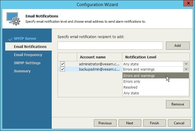 Step 2. Configure Email Notification Settings
