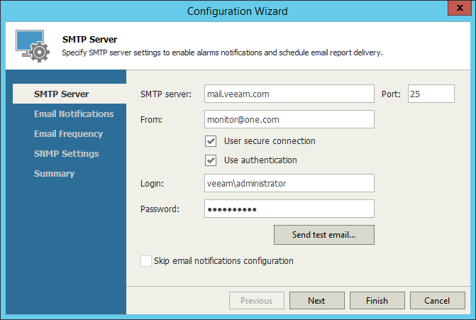 Step 1. Configure SMTP Server Settings