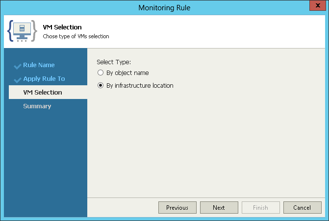 Choosing VMs and VM Containers to Monitor and Report On