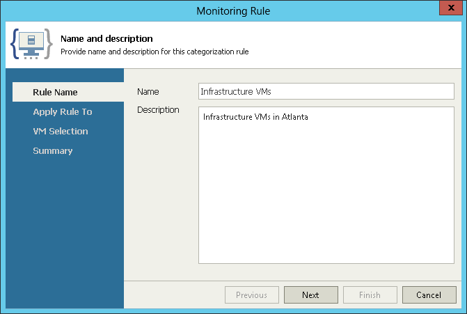 Choosing VMs and VM Containers to Monitor and Report On