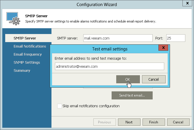 Step 1. Configure SMTP Server Settings