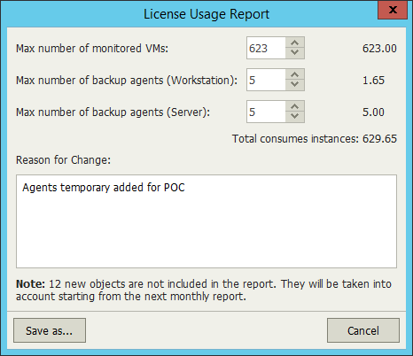 Submitting License Usage Report
