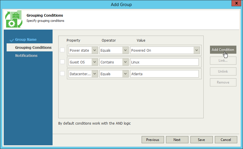 Configuring Multiple-Condition Categorization
