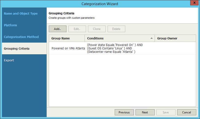 Configuring Multiple-Condition Categorization