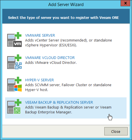 Connecting Veeam Backup & Replication Servers