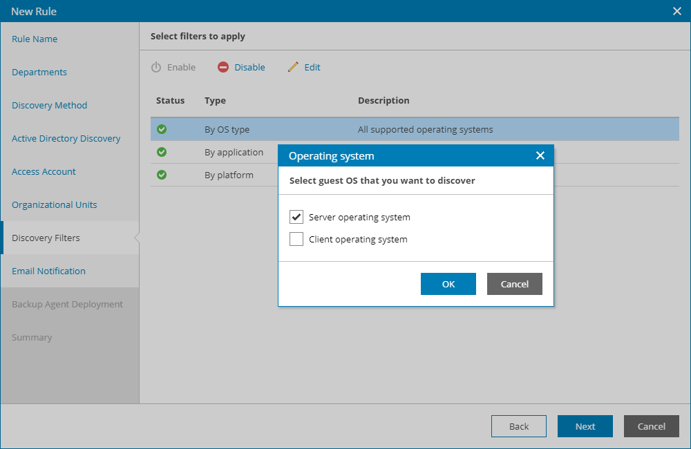 Choose Discovery Filters