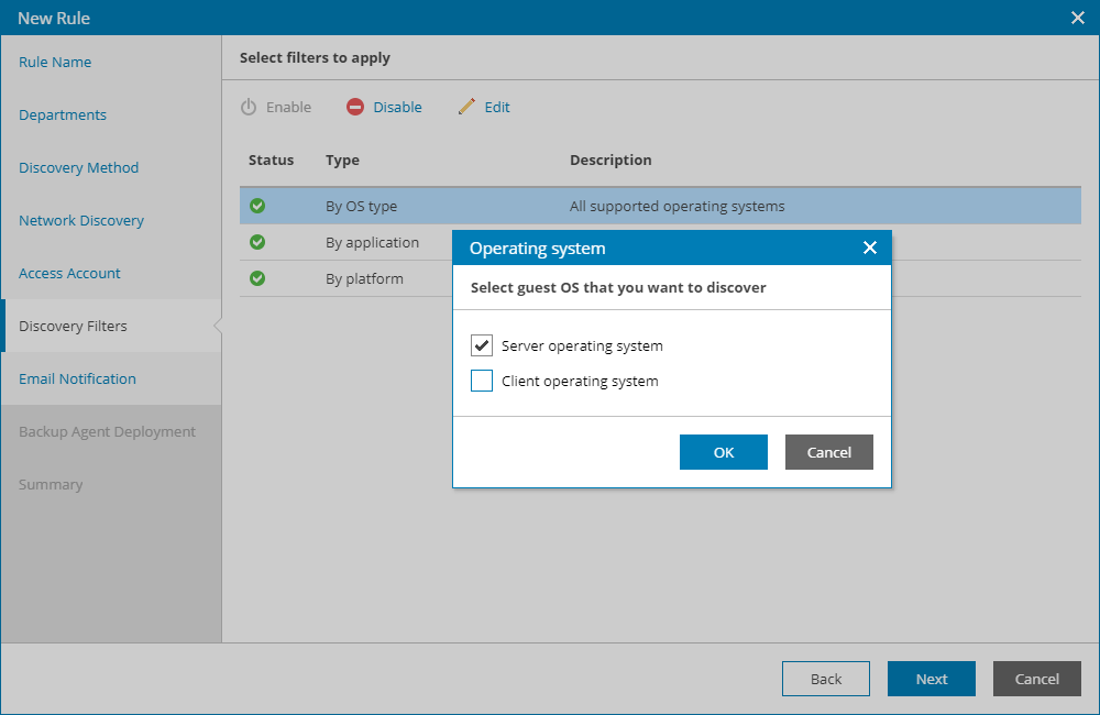 Choose Discovery Filters