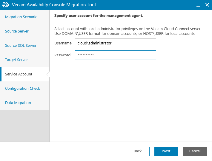 Step 4. Migrate Veeam Managed Backup Portal Data to Veeam Availability Console