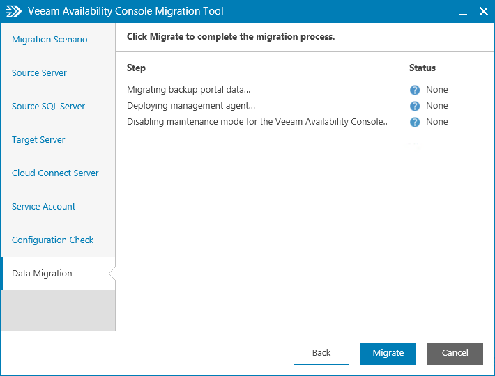 Step 9. Complete Veeam Managed Backup Portal Database Migration