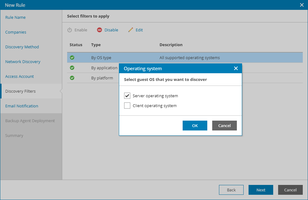 Choose Discovery Filters