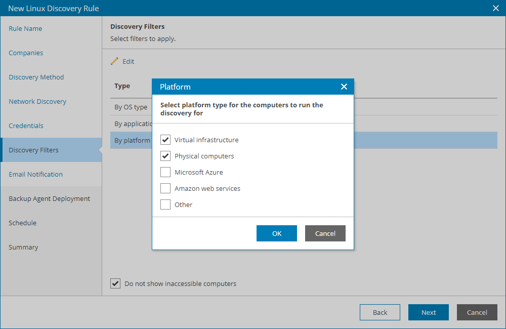 Choose Discovery Filters