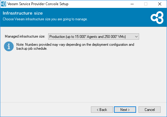 Choose Infrastructure Size