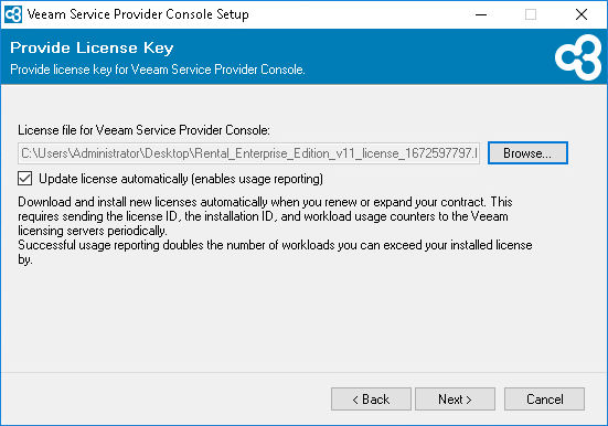 Provide License File