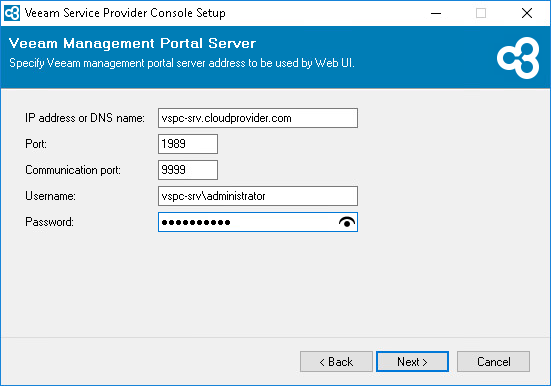 Specify Connection Settings