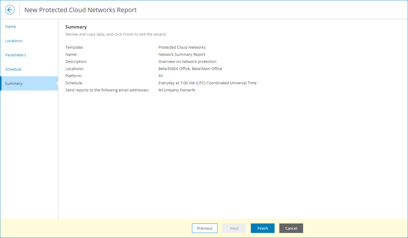 Review Report Configuration