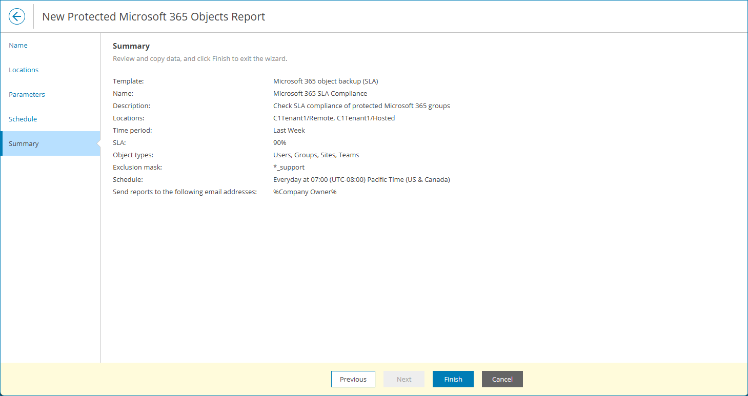 Review Report Configuration
