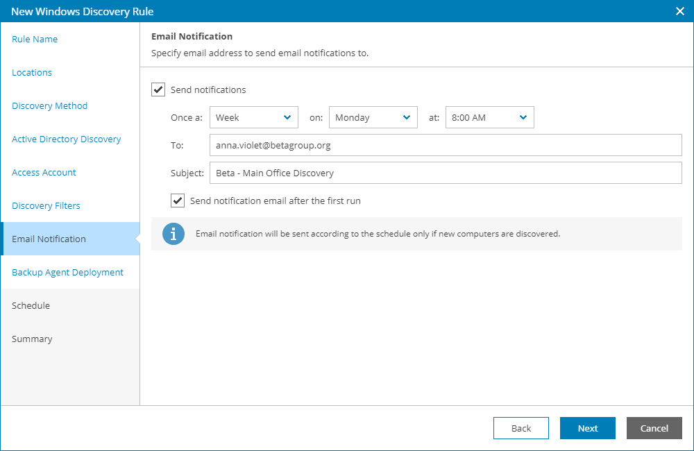 Specify Notification Settings