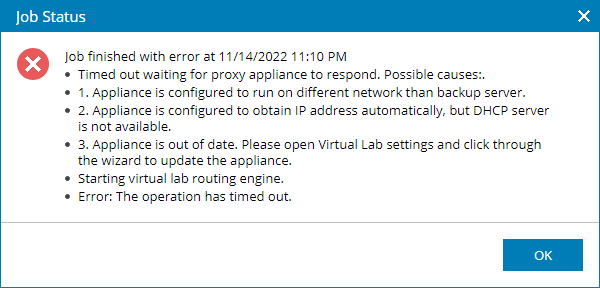 Error Details Session States