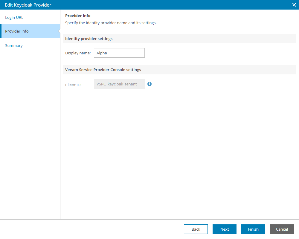 Editing Identity Provider