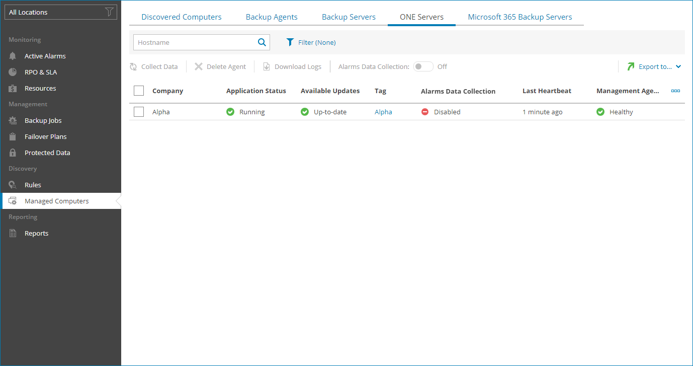 View and Export Server Details