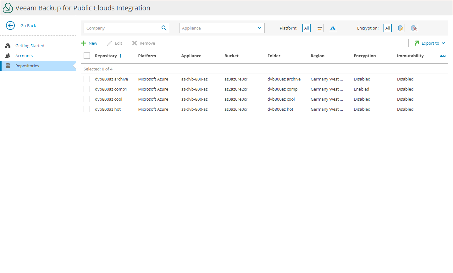 View and Export Repository Details