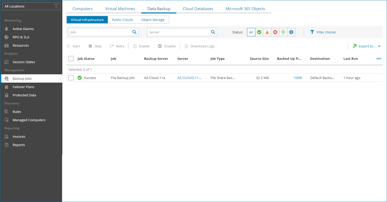 View File Share Job Details