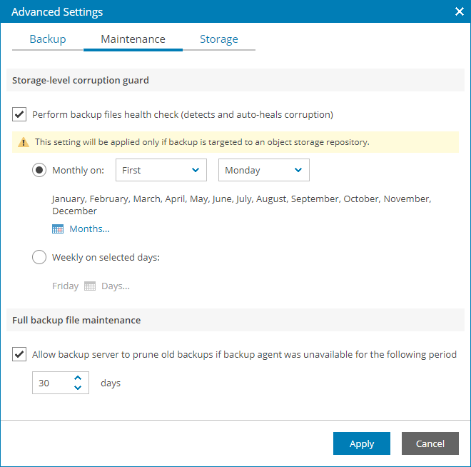 Specify Advanced Settings