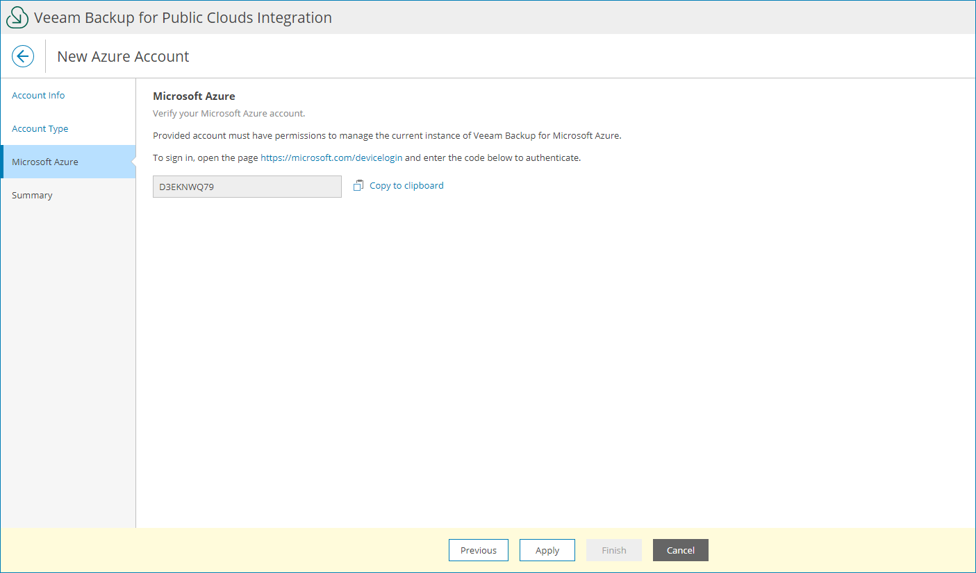 Verify Microsoft Azure Account