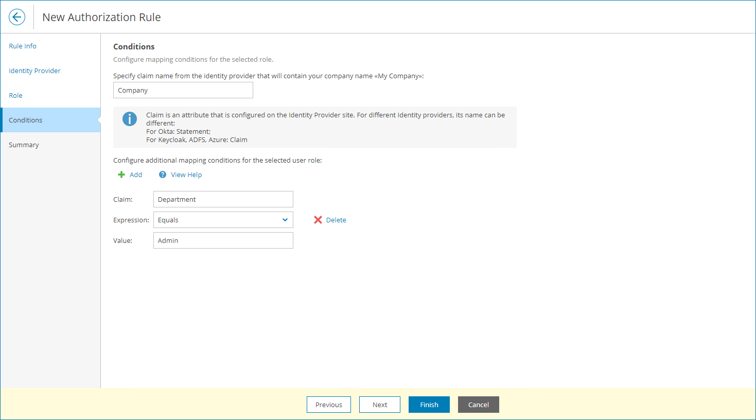 Configure Mapping Rule