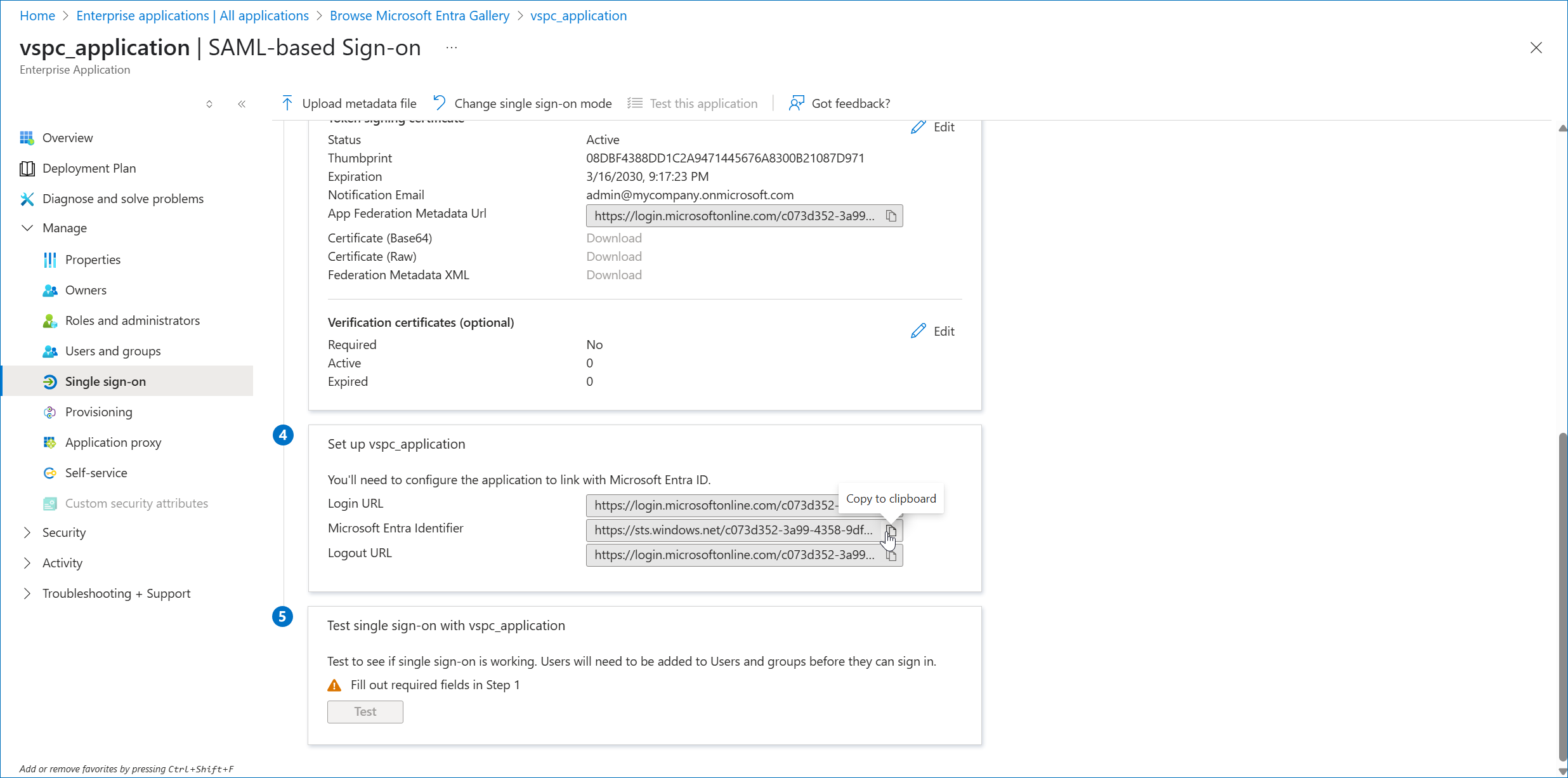 Copy Microsoft Identifier